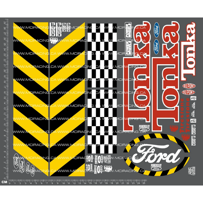 MCI  1/10th MONSTER TRUCK - TONK A DECALS