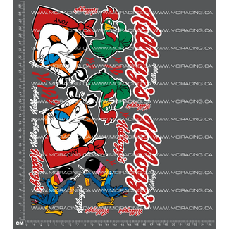 MCI REPRODUCTION DECALS MCI  1/10th KELLOGGS DECALS