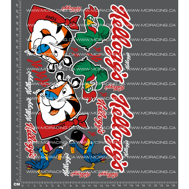 MCI  1/10th KELLOGGS DECALS