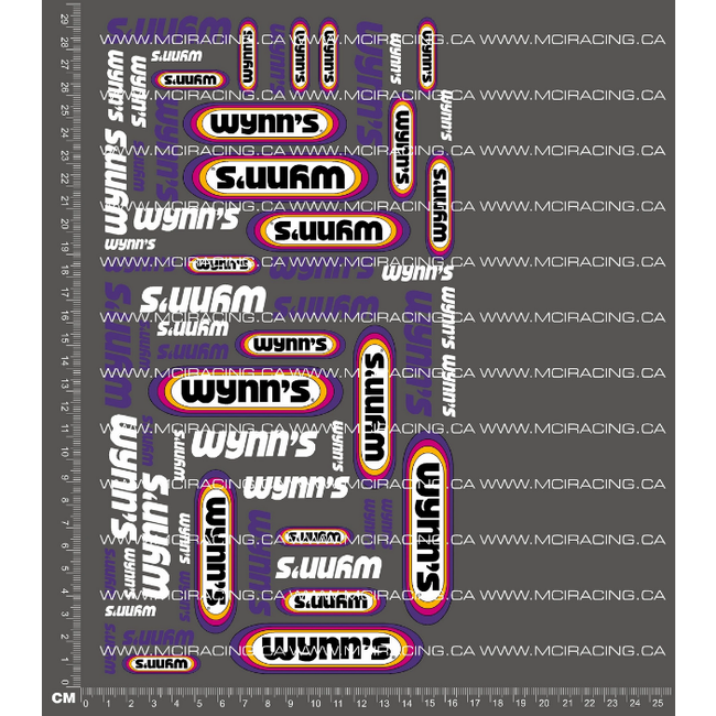 MCI  1/10th WYNN'S DECALS