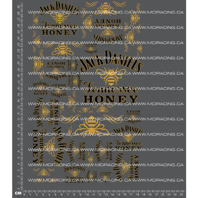 MCI  1/10th JACK HONEY DECALS