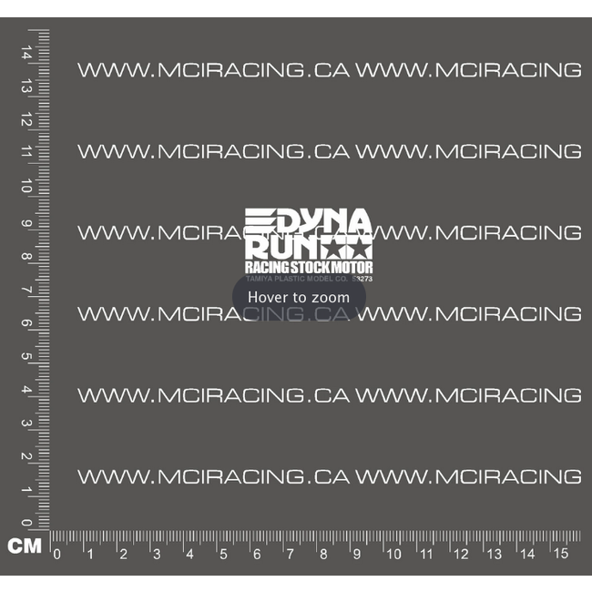 MCI  540 MOTOR DECAL - DYNA RUN RACING STOCK MOTOR