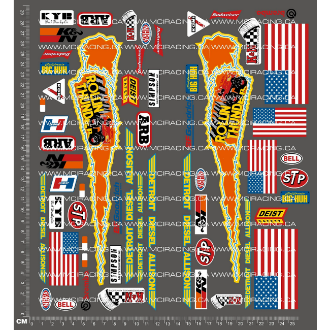 MCI  1/12th TAM - LUNCHBOX ROLLIN DECALS