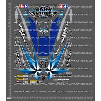 MCI REPRODUCTION DECALS MCI  1/10th REPRODUCTION TAM 58370 - DARK IMPACT - WHITE EDITION DECALS