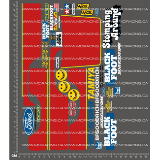 MCI REPRODUCTION DECALS MCI  1/10th REPRODUCTION TAM 58058 - BLACKFOOT - BLANK DECALS