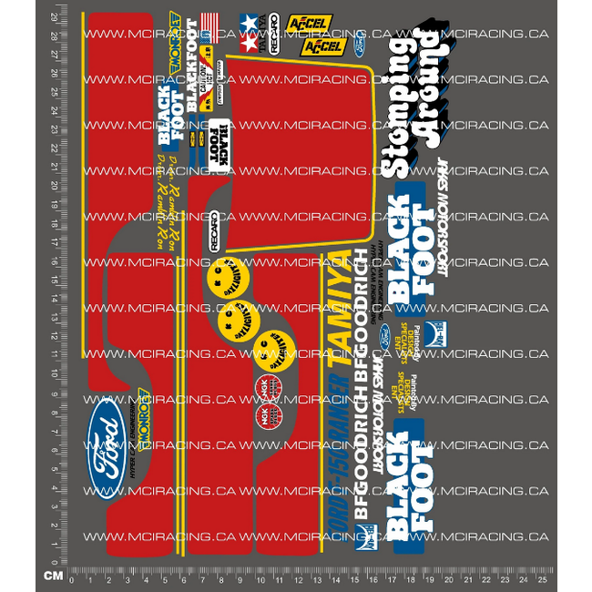 MCI  1/10th REPRODUCTION TAM 58058 - BLACKFOOT - BLANK DECALS
