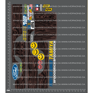 MCI REPRODUCTION DECALS MCI  1/10th REPRODUCTION TAM 58058 - BLACKFOOT - WOOD GRAIN DECALS