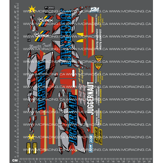 MCI REPRODUCTION DECALS MCI  1/10th REPRODUCTION TAM 58232 - JUGGERNAUT DECALS