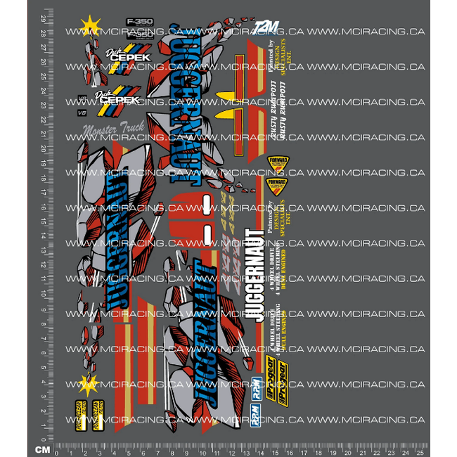 MCI  1/10th REPRODUCTION TAM 58232 - JUGGERNAUT DECALS
