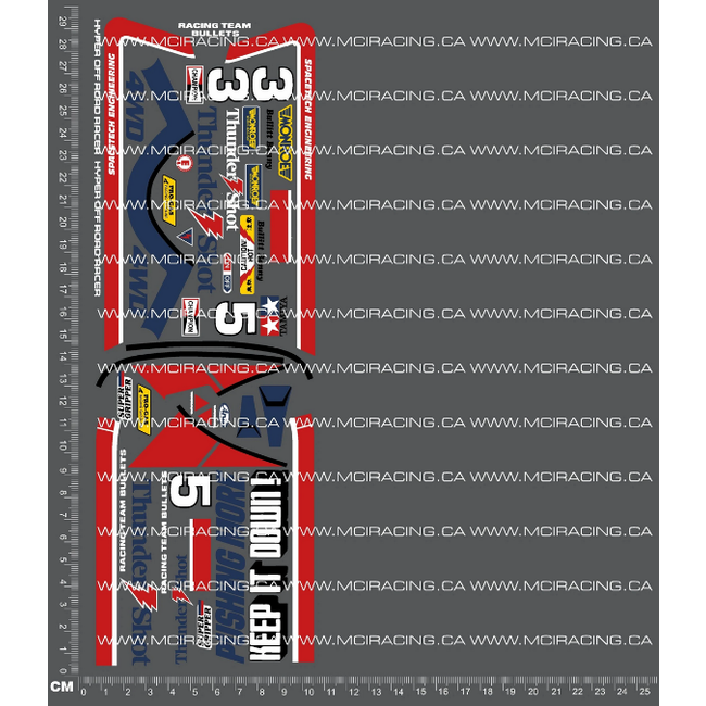 MCI  1/10th REPRODUCTION TAM 58067 - THUNDER SHOT DECALS