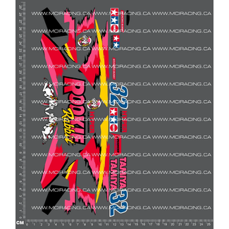 MCI REPRODUCTION DECALS MCI  1/10th REPRODUCTION TAM 57501 - ROOKIE RABBIT DECALS