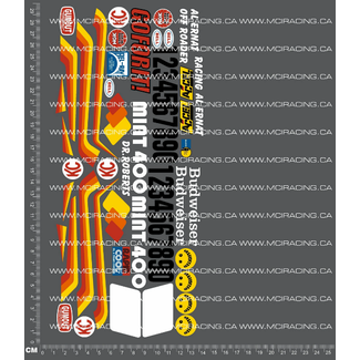 MCI REPRODUCTION DECALS MCI  1/10th REPRODUCTION TAM 58034 - SUPER CHAMP DECALS