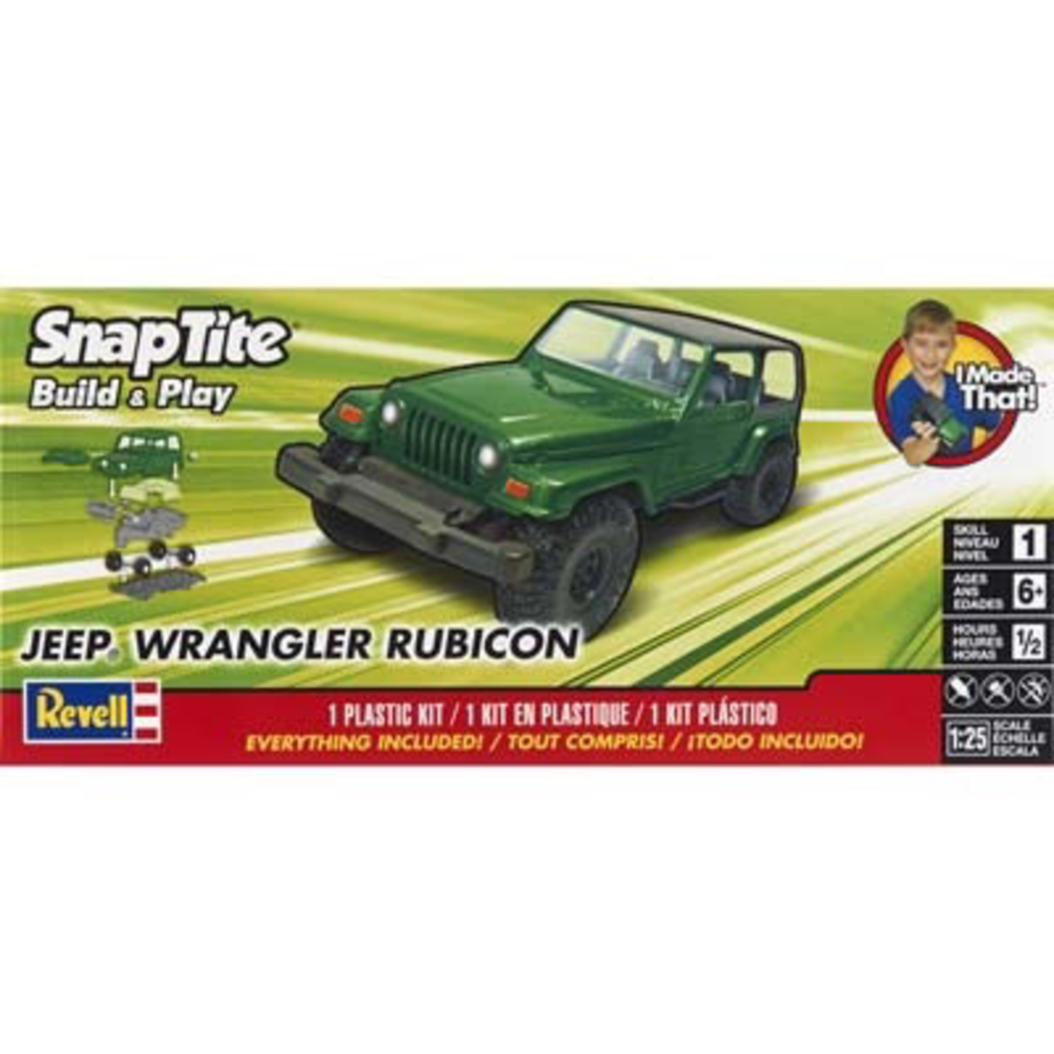 REVELL Revell 1/25 Jeep Wrangler Rubicon SNAP TITE 85-1695 -  