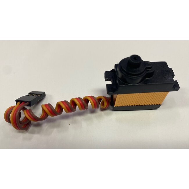 HY MICRO METAL CASE SERVO 12g 1.6KG @ 4.8V  23 x 25 x 12.6mm GOLD/BLUE (OLD CODE HY200109 )