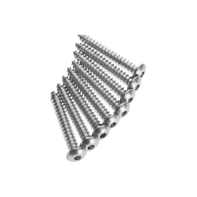 Great Planes GPMQ3134 Button Head Sheet Metal Screws 6x1 (8)