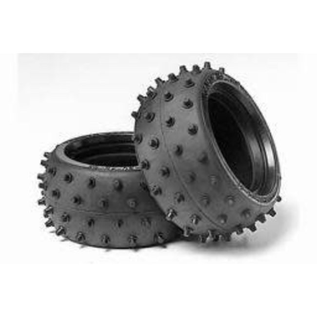 TAMIYA WIDE STUD SPIKE TYRES SUIT SUPER HORNET  MANTA RAY MAD FIGHTER DIRT THRASHER FIGHTER BUGGY