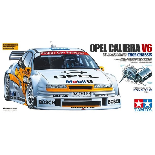 Tamiya  Opel Calibra V6  1/10 TA-02 Electric On Road RC Car Kit  NO ESC INCLUDED  REQUIRES TX, RX, ESC, BATTERY CHARGER & PAINT.