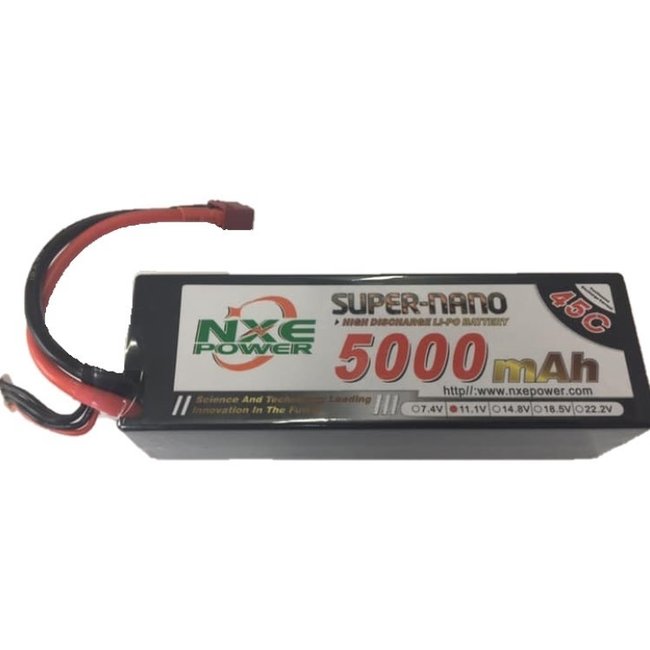 NXE 11.1v 5000mah 45c Hard case Lipo w/Deans