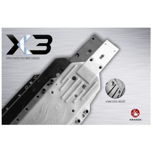 KRAKEN X3 STEEL REINFORCED POLYMER BLACK CHASSIS BAJA