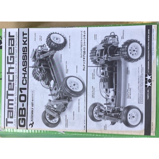 TAMTECH-GEAR GB-01  CHASSIS  ( SUPPLIED WITH GOLD FOX WHEELS OR WHITE HORNET / FROG WHEELS ) REQUIRES TX RX SPEED CONTROLLER BATTERY & CHARGER