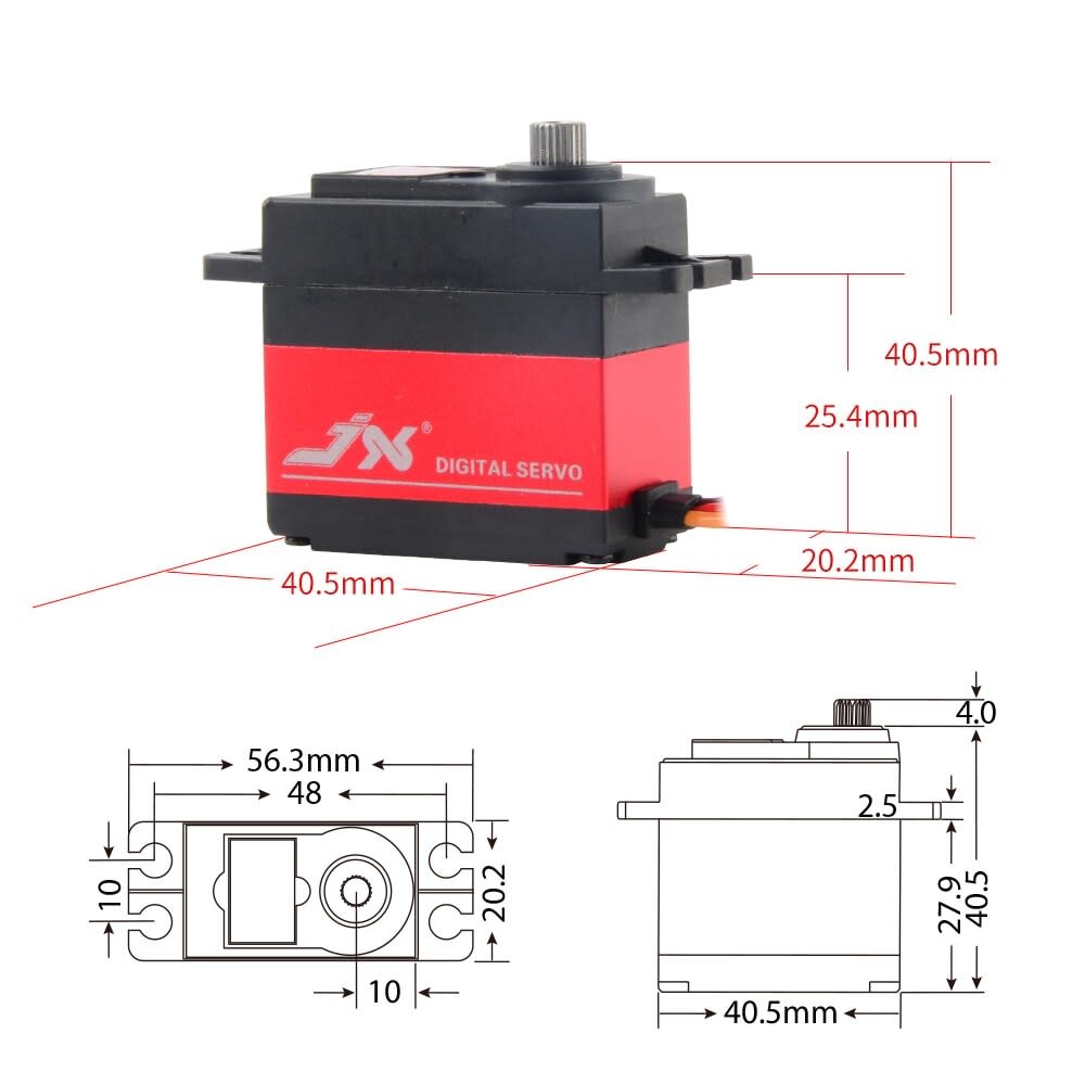 JX SERVOS JX 8.659.35Kgs Digital RC Servo 4.86.0v 0.130.11 sec/60