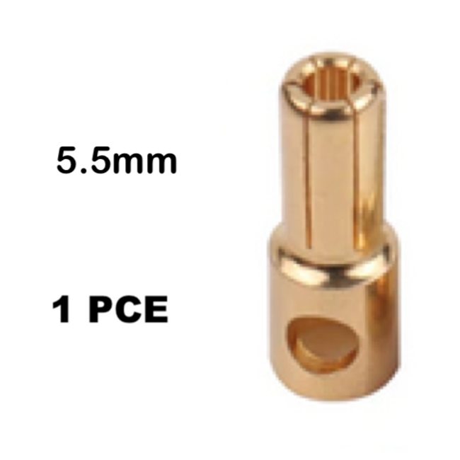 HY GOLD CONTACTS 5.5mm MALE ONLY 1  PCE