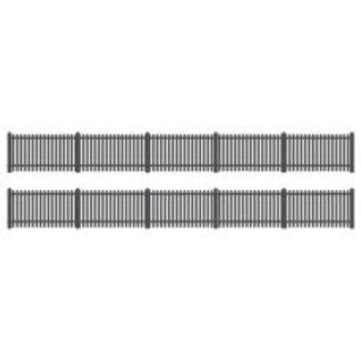 PECO PECO RATIO GWR STATION FENCING, BLACK (STRAIGHT ONLY) HO OO