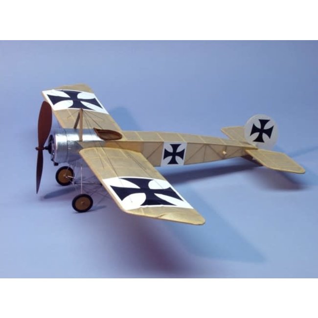 DUMAS 222 FOKKER E111 WALNUT SCALE 17.5 INCH WINGSPAN RUBBER POWERED