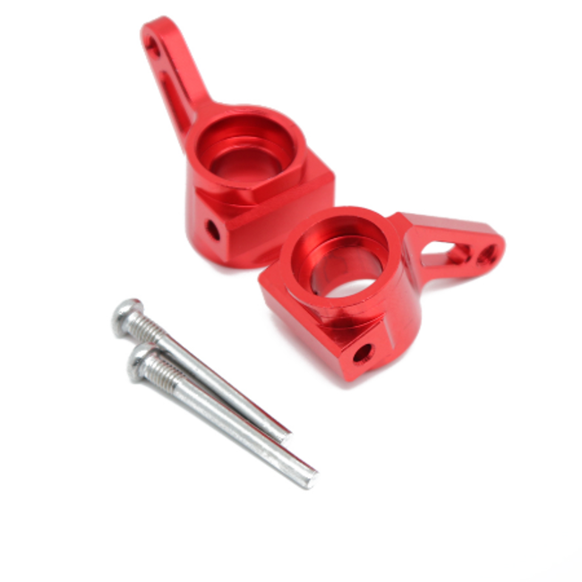 HOBBY DETAILS TRAXXAS SLASH 2WD ALU FRONT STEERING KNUCKLES RED