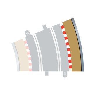 SCALEXTRIC SCALEXTRIC C8224 Radius 3 Curve Outer Borders 22.5° x 4