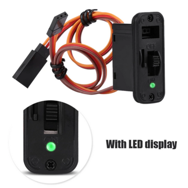 ACE MPX STYLE SWITCH WITH LED INDICATOR AND EXTERNAL CHARGE JACK WITH 22AWG HEAVY DUTY SILICONE CABLE  ( NOT PVC )