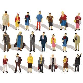 EVE MODEL Eve Model People Standing Painted HO (40pce)