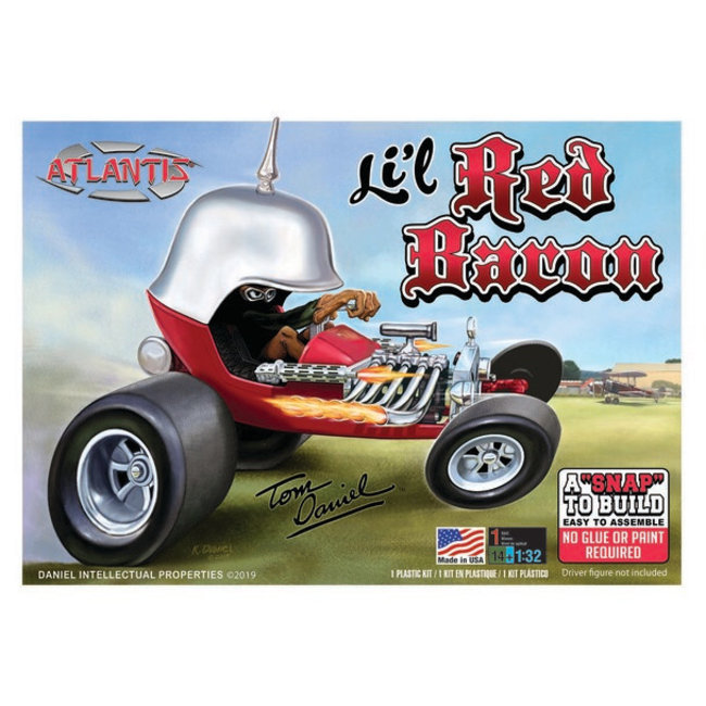 Atlantis M6650 1/32 Snap Lil Red Baron Tom Daniel Plastic Model Kit
