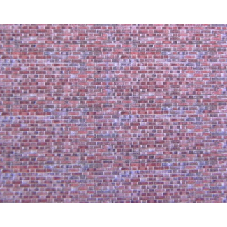 CHINA ELECTRONICS ACE N gauge (1:160 scale)RED BRICK SELF ADHESIVE  VINYL - A4 sheet (297 x 210 mm)