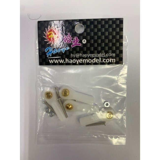 HY Bolt THRU Ball Joint D5×Φ2×L26mm×Φ2.2 White With screws 2×14 M2