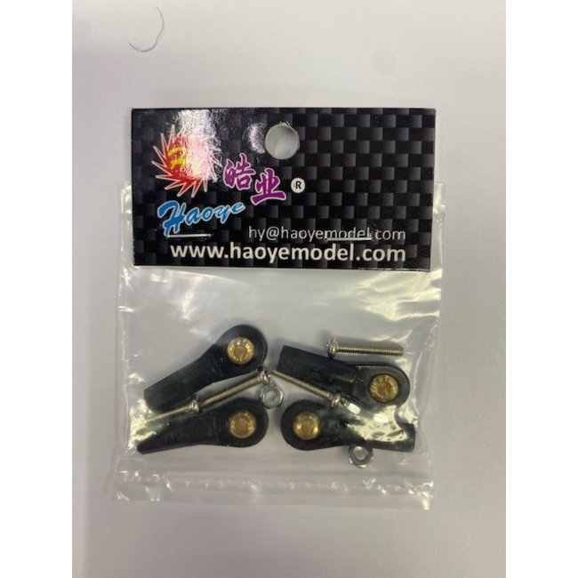 HY Bolt Through Ball Joint D6×Φ2×L27mm×Φ3 White  With screws 2×14 M2