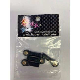 HY MODEL ACCESSORIES HY Bolt Through Ball Joint D6×Φ2.5×L27mm×Φ3 black