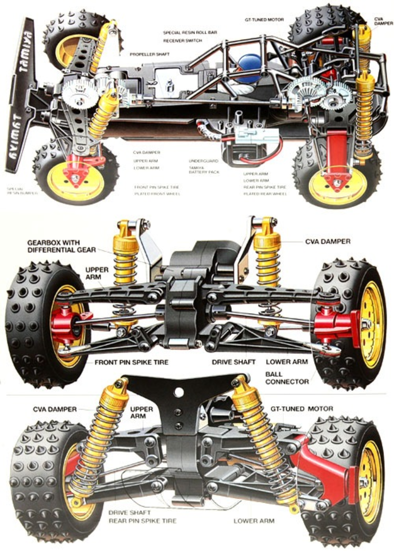 TAMIYA SUPER HOT SHOT 1/10 RE-RELEASE KIT REQUIRES RADIO GEAR 1 SERVO  BATTERY & CHARGER Includes : TBLe-02s Electronic speed controller -  www.acercmodels.com