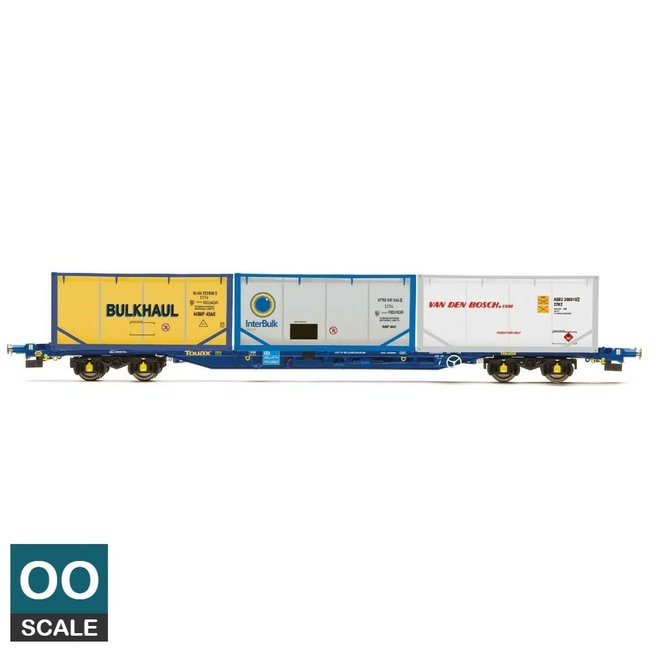 Hornby R60045 Touax, KFA Container Wagon, with 3 x 20 Tanktainers | OO Scale