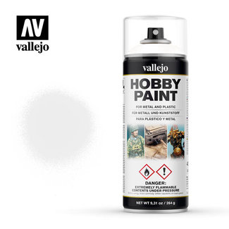 VALLEJO Vallejo 28010 Aerosol White Primer 400ml Hobby Spray Paint