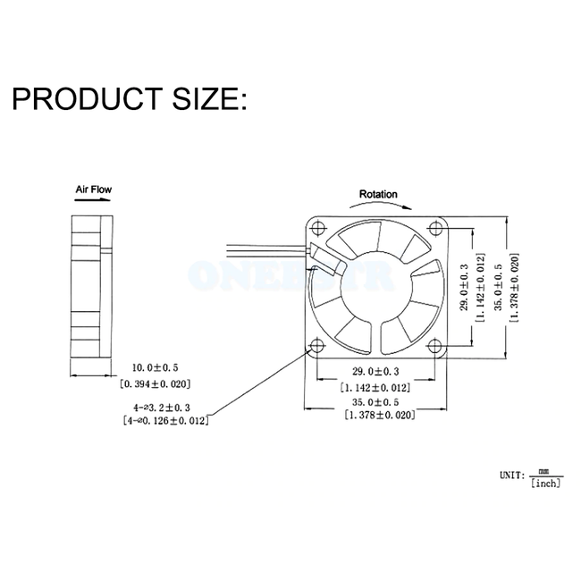 ACE COOLING FAN 30 X 30 X 10MM 5V