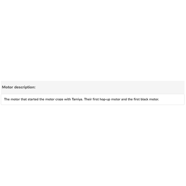 TAMIYA 5136 RS-540SD BLACK MOTOR & GEAR CASE BRUSHED MOTOR VINTAGE