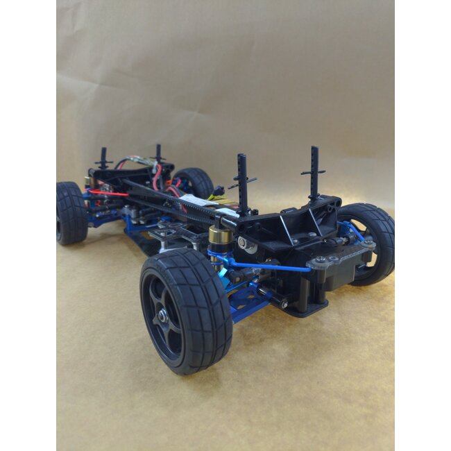 TAMIYA TA03F-S TRF WITH GPM UPGRADES, ACOMS AS-16 SERVO, DYNA RUN MOTOR USED, CHASSIS BRAND NEW NEVER RUN