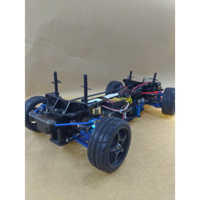 TAMIYA TA03F-S TRF WITH GPM UPGRADES, ACOMS AS-16 SERVO, DYNA RUN MOTOR USED, CHASSIS BRAND NEW NEVER RUN