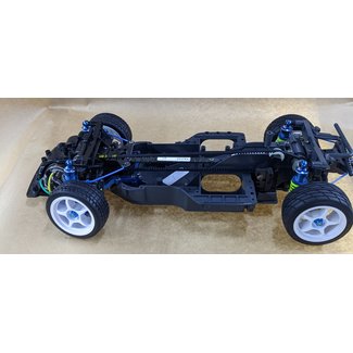 TAMIYA VINTAGE TAMIYA TA03F TUB CHASSIS METAL ARMS HUBS STEERING  WITH GT TUNED  MOTOR