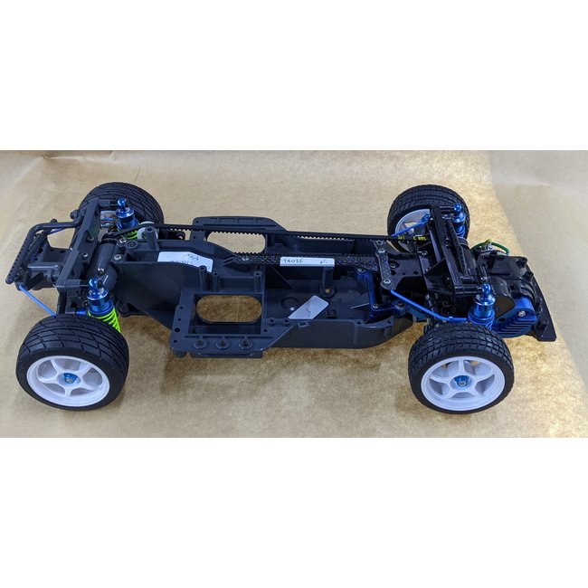 TAMIYA TA03F TUB CHASSIS METAL ARMS HUBS STEERING  WITH GT TUNED  MOTOR