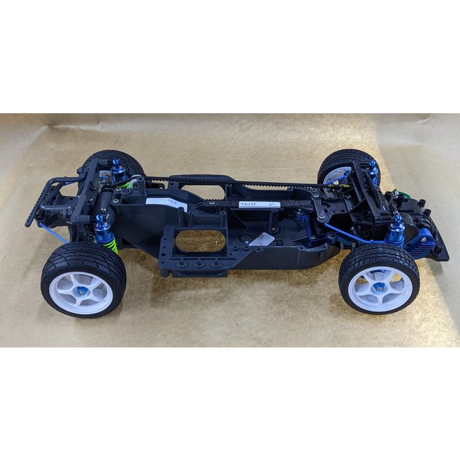 TAMIYA TA03F TUB CHASSIS METAL ARMS HUBS STEERING  WITH GT TUNED  MOTOR