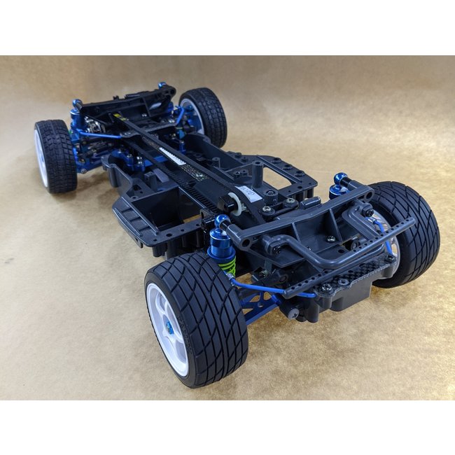 TAMIYA TA03F TUB CHASSIS METAL ARMS HUBS STEERING  WITH GT TUNED  MOTOR