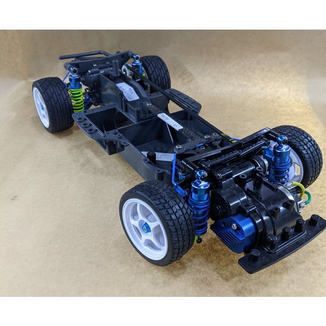 TAMIYA TA03F TUB CHASSIS METAL ARMS HUBS STEERING  WITH GT TUNED  MOTOR