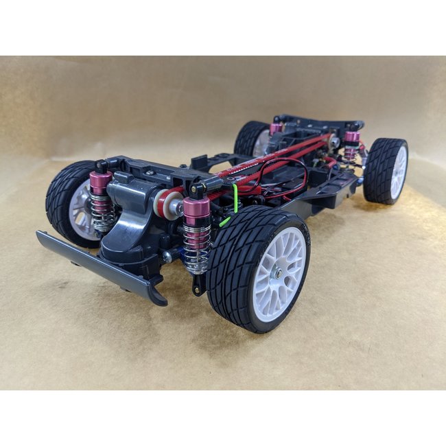 TAMIYA TA03RS TUB CHASSIS AMRID BELT METAL GPM ARMS METAL REAR HUBS DYNA RUN MOTOR METAL SERVO MOUNTS CRACKED FRONT UPRIGHTS NEAR SWAYBAR